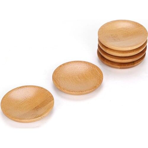 2pcs/set Bamboo Coaster Drink Coffee Tea Cup Mat Placemats Tea Cup Holder Tableware Kitchen Kung Fu Tea Accessories