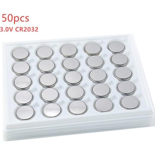 50pcs CR2032 battery fob 2032 DL2032 car Key CR2032 Batteries 3.0V 230mAh Lithium Coin Button Cell Batteries batteria