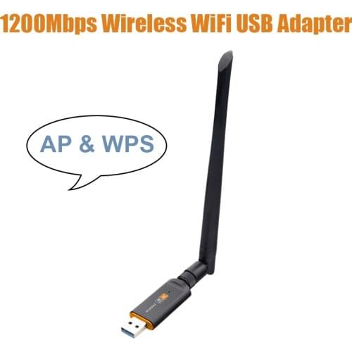 1200Mbps Wireless WiFi USB Adapter Dual Band 2.4/5Ghz With Aerial 802.11AC Network Card High Speed USB3.0 Receiver