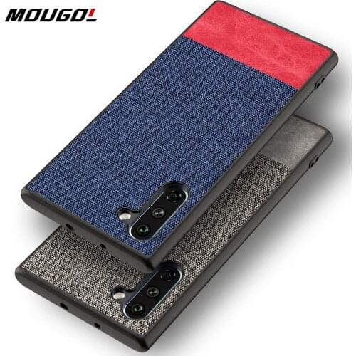 For Samsung Note 10 Plus Ultra Case Shockproof Back Cover Cloth Fabric Silicone Soft Edge Protect Case For Samsung Note 10 Funda