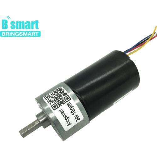 Bringsmart JGB37-3650 BLDC Motor Gear Brushless DC Motor 24V High Torque Reversible Gearbox Reducer Mini Gear Motor Electric Toy