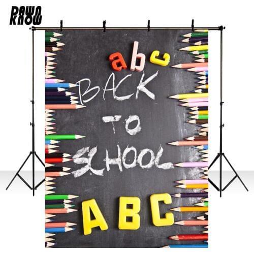 DAWNKNOW Back To School Photography Background Photocall Baby Blackboard Photo Shoot Backdrops For Children Photo Studio lv702