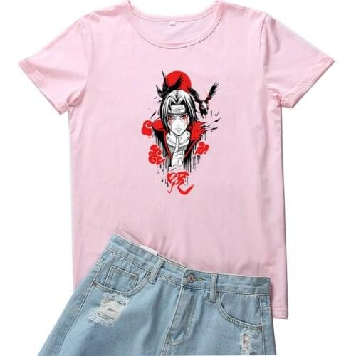 Japanese Anime Tee Shirt Femme Funny Cotton Women Tshirt Harajuku Printing T-shirt Women Tide Tops Graphic T Shirts for Women