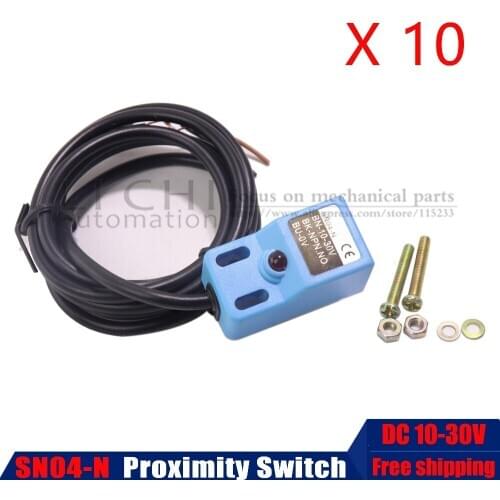 10PC/PCS SN04-N 4mm Inductive Proximity Sensor Detection Switch NPN NO DC 10-30V Integrated Circuits