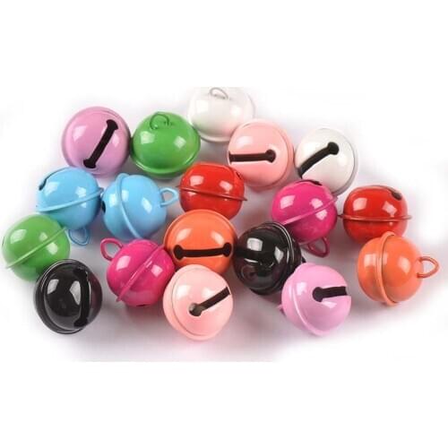 22mm Mixed color Iron Jingle Bells For For Home Wedding Party Christmas Craft Decoration Pendants Hanging DIY Xmas Tree C2679