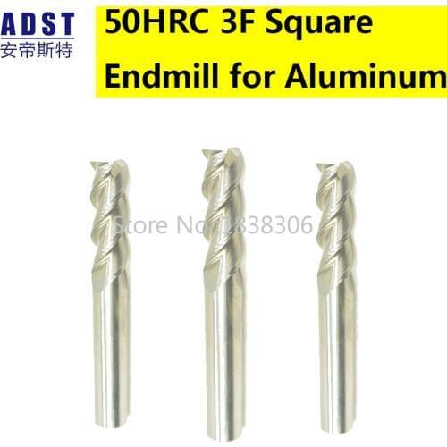 Endmill End Mill Carbide Tungsten Milling Cutter 50HRC 3 Flute Cnc Machine Cutting Tools Aluminum Working Metalworking 4 6 8 10