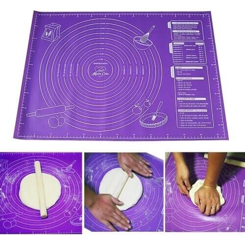 Baking Mat Pad Baking Sheet Rolling Mat with Scale for Cupcake Dessert Soap Rolling Pad with Scale Pastry Fondant Mat