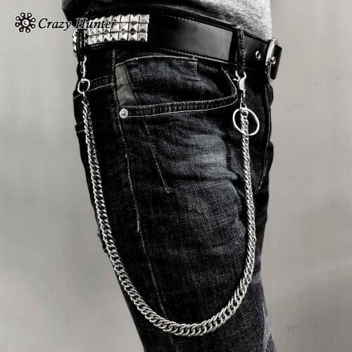 Men Hip Hop Metal Biker Trucker Keychain Key Jean Wallet Waist Chain Rock Punk
