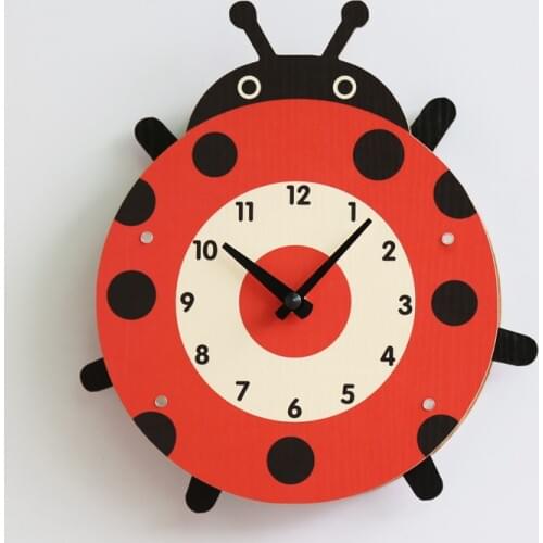 Mechanism Wall Clock Pendulum Wooden Cartoon Animal Children Non Ticking Wall Clock with Bird Girl Zegar Home Decoration AD5WC