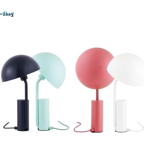 Post Modern Danish Design Hat Cap Table Lamps Childrens Room Warm Bedroom Bedside Living Home Deco Study Desk Lights Fixtures