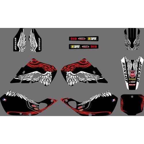 NICECNC 7 Styles New Team Graphic Background Stickers And Decals Kit For Honda CR125 CR 125 1998 1999 CR250 CR 250 1997-1999