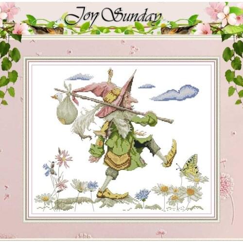 Hike cartoon painting counted 11CT 14CT Cross Stitch Set DIY wholesale Chinese Cross-stitch Kit Embroidery Needlework home decor