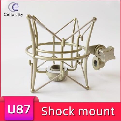 CELLA CITY U-87 Professional Microphone Metal Shock Mount Studio Recording Mic Holder Spider Anti-shake Anti-noise