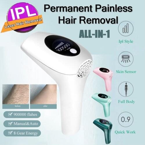 Professional IPL Laser Epilator Women Laser Hair Removal Female Pulsed Light Electric Depilatory Device for Facial Body Bikini