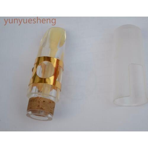 Clear Bb clarinet mouthpiece kit gold plated part new