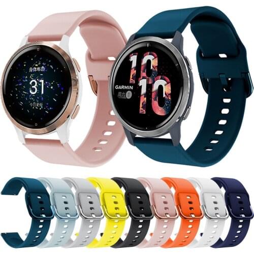 22mm Bracelet Sport Silicone Watchband for Garmin Venu 2 / Vivoactive 4 Strap Bracelet Replacement Wristband correa