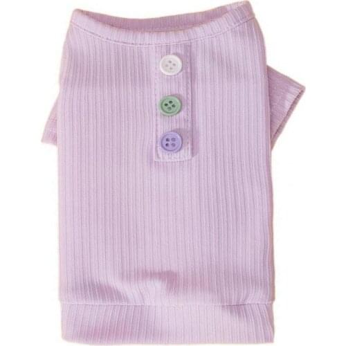 Pet Shirts Solid Color Round Neck Buttons Cotton Comfortable Two-legged Shirt Dog Cat Daily Life Clothes