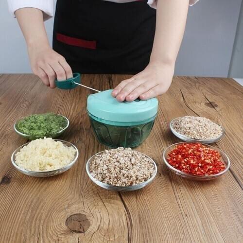 Manual Fruit Vegetable Chopper Hand Pull Food Cutter Garlic Nuts Grinder Mincer Shredder Food Processor Kitchen Accessories