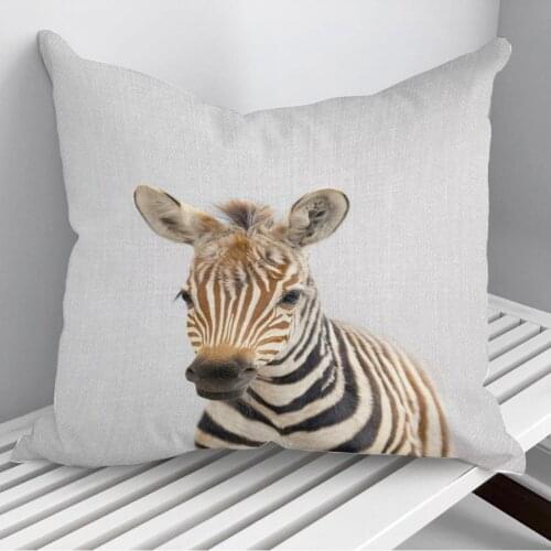 Baby Zebra Colorful Throw Pillows Cushion Cover On Sofa Home Decor 45*45cm 40*40cm Gift Pillowcase Cojines Dropshipping