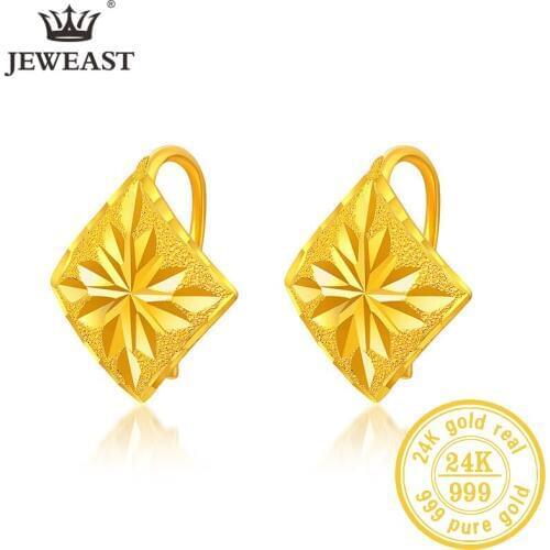 24K Pure Gold Earring Real AU 999 Solid Gold Earrings Nice Good Hollow Ball Tassel Upscale Trendy Fine Jewelry Hot Sell New 2020