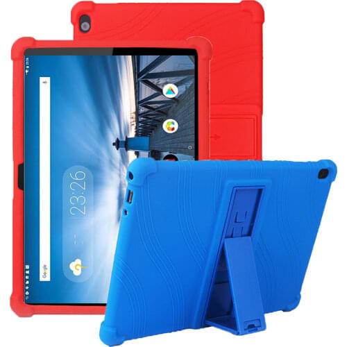 Soft Silicon Kickstand Case For Lenovo Tab M10 TB-X605F HD TB-X505L 10.1"Tablet PC Cover Lenovo P10 TB-X705L TB-X705F shell case