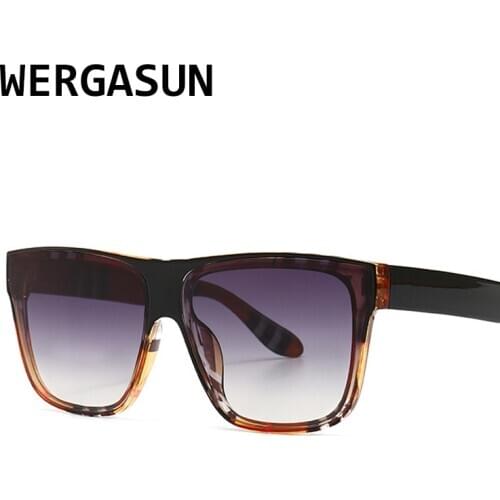 WERGASUN New Square Sunglasses Women Brand Designer Retro Mirror Fashion Sun Glasses Vintage Shades Lunette De Soleil Femme