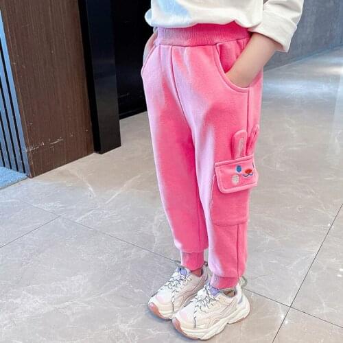 Girl Sport Pants Cartoon Pattern Pants For Girl Casual Style Sweatpants For Children Spring Autumn Kids Clothes