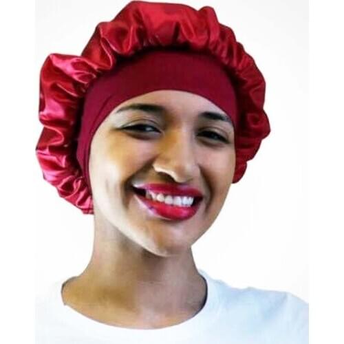 Womens Satin Solid Wide-brimmed Sleeping Hat Night Sleep Cap Hair Care Bonnet Nightcap For Women Men Unisex Cap bonnet de nuit