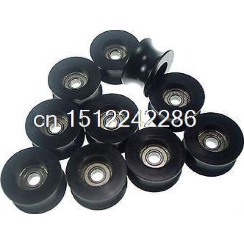 10)8*40*20.7mm 0840UU 8mm Groove Guide Pulley Sealed Rail BallBearing 8*40*20.7