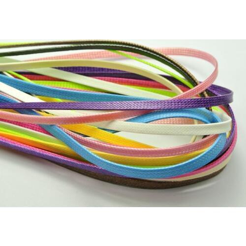 10 Meters FLAT Korean Waxed Cord Craft Lace String Thread 4mm