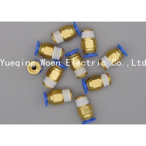10pcs PC8-01 8mm to 1/8' Pneumatic Connectors male straight one-touch fittings PC5/16-01
