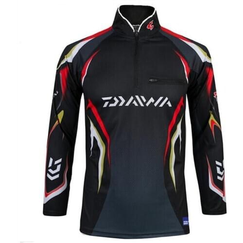 2021 Summer Daiwa Fishing Shirt Quick-drying UV Breathable Professional Hiking Cycling Fishing Clothes Sport Fishing Clothing