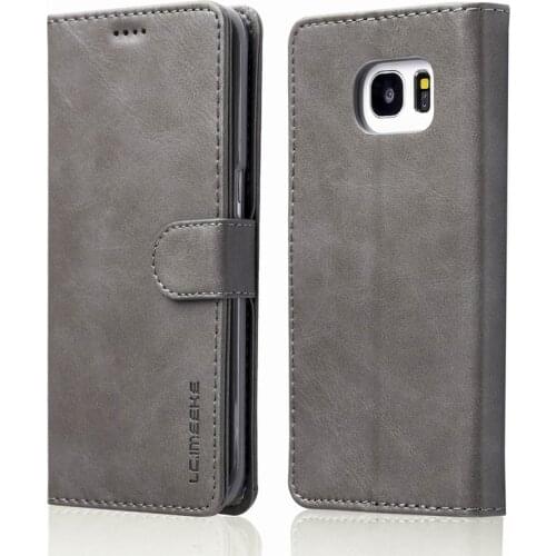 Luxury Cover For Samsung Galaxy S7 Edge Case Flip Leather Book Cover For Samsung S6 Edge Case Wallet Magnetic Phone Cases