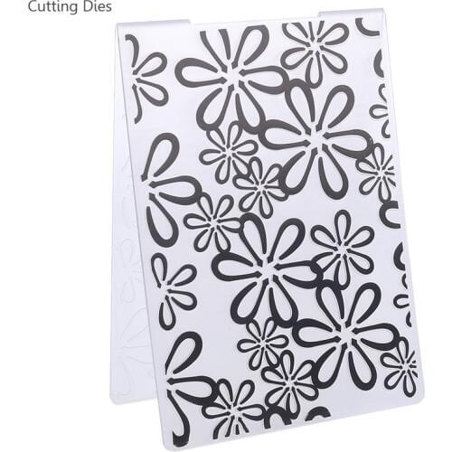 Flower Printed DIY Scrapbooking Plastic Embossing Template Folder Stencil For Album Card Fondant Making Home Decoration Tools