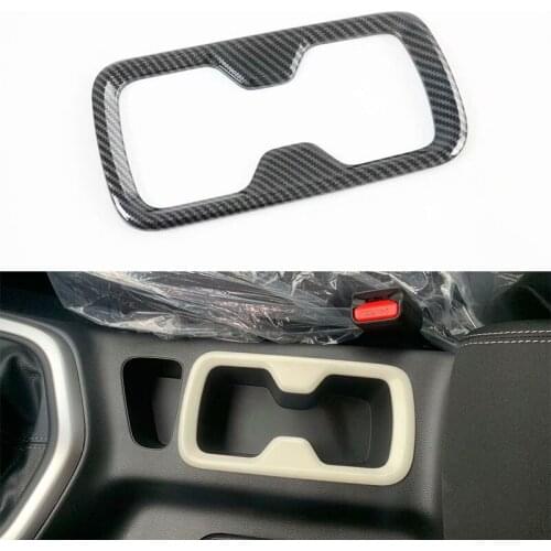 For Nissan NAVARA D23 2017-2021 ABS Chrome Car Front Center Console Cup Drink Holder Cover Trim Car Styling Accessories