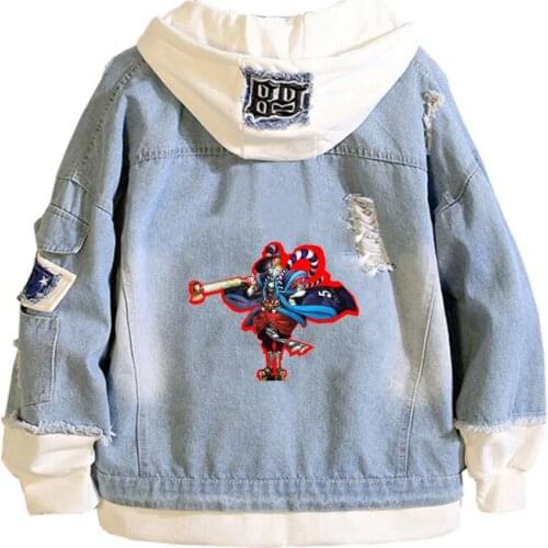 Anime Persona 5 Coat Teens cowboy Cosplay Jacket Men Women Casual Denim Hooded Loose coat Cartoon Hooded