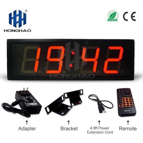 Fedex Free Shipping 4" 4 Digist electronic timing timer magic cube led running sports stopwatch timer