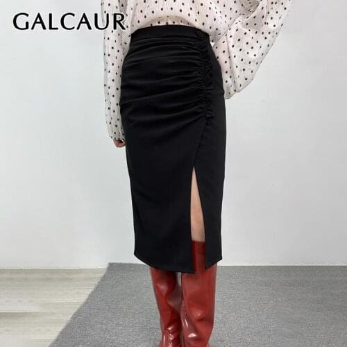 GALCAUR High Waist Skirts For Women