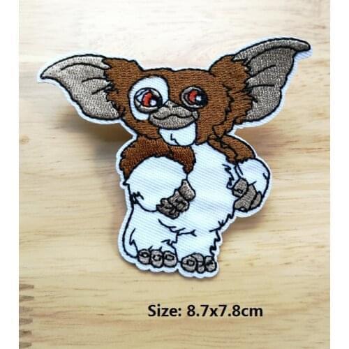Gizmo Gremlins Iron On Patches Badge Movie TV Cartoon Embroidery Fabric Kids Clothing Applique