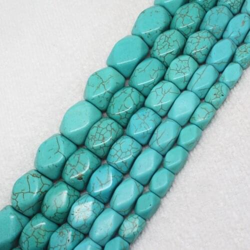Blue Turquoises Faceted Smooth Rectangler Loose Beads 15"Beads For DIY Jewelry making ,We provide mixed wholesale for all items