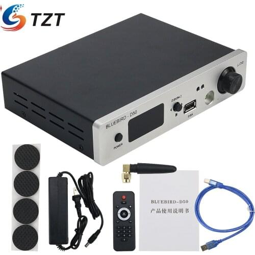 TZT D50 Bluetooth 4.2 Hifi DAC Headphone Amplifier Dual ES9018K2M Decoding Chips For LDAC 64G U Disk
