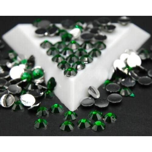 2MM 3MM 4MM 5MM 6.5MM Emerald Color Stones Flat Back Acrylic 3D Rhinestones Gems Non Hotfix Beads DIY Scrapbooking Decorations