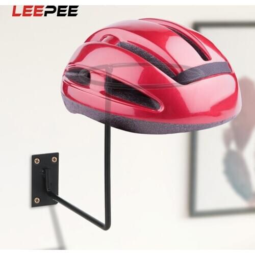 LEEPEE Helmet Display Stand Wall Mounted Hook Rack Aluminum Hanger Support Motorcycle Helmet Holder