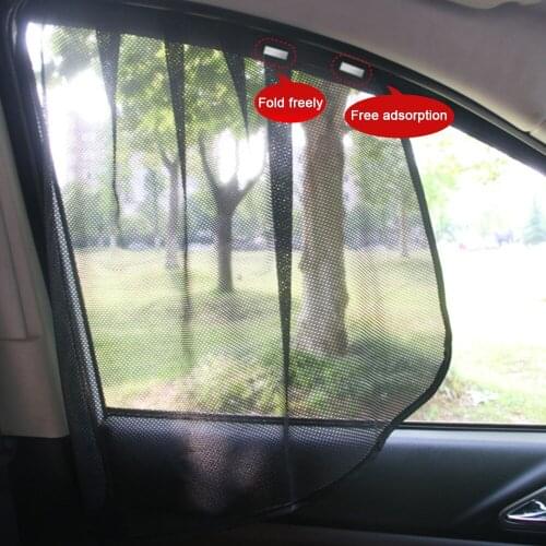 Summer Magnetic Car Sun Shade UV Protection Curtain Car Window Sunshade Side Window Mesh Sun Visor Protection