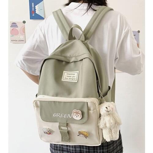 Fashion Women Backpacks 2021 Waterproof Nylon Female Shoulder Bag for Teenage Girl School Bags Harajuku Kawaii Backbag Mochilas