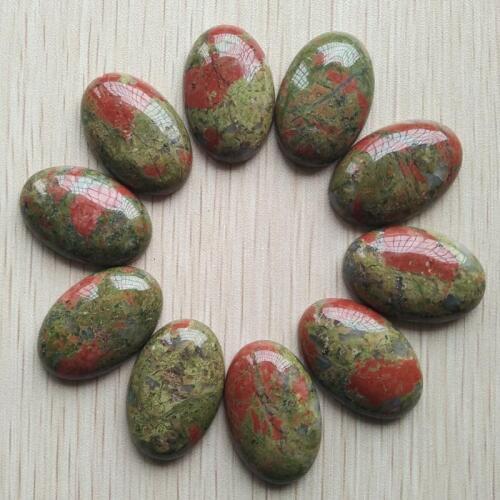 Wholesale 10pcs/lot 2017 fashion top quality natural flower green stone Oval CAB CABOCHON 20x30mm beads for jewelry making Free