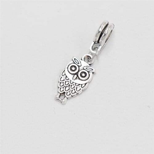 Wholesale Bulk Beads 12pcs Owl Charms Pendants Suitable for Womens Necklace Bracelets Jewelry Making