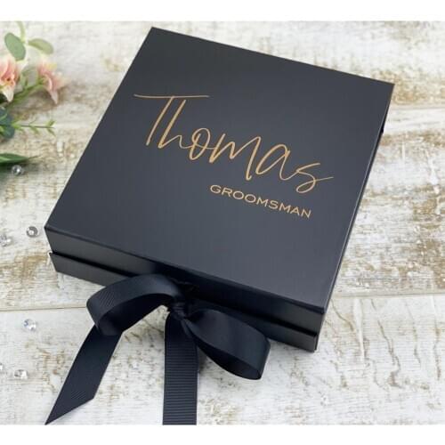 Personalize Wedding Gift Boxes, Will You be my Bridesmaid Proposal Gift Box, names and date ， Bridal Shower Thank you Gift Box