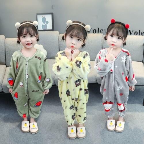 Toddler Baby Girls Onesies Pajamas Clothes Infant Children Jumpsuit Sleepcoat Home Wear Kids Cartoon Sleepwear Pyjamas Clothing