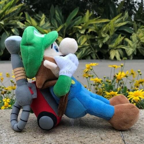 Luigis Mansion 2 Super Bros Plush Toy Luigi Cuddly Stuffed Animal Soft Doll Gift 9"